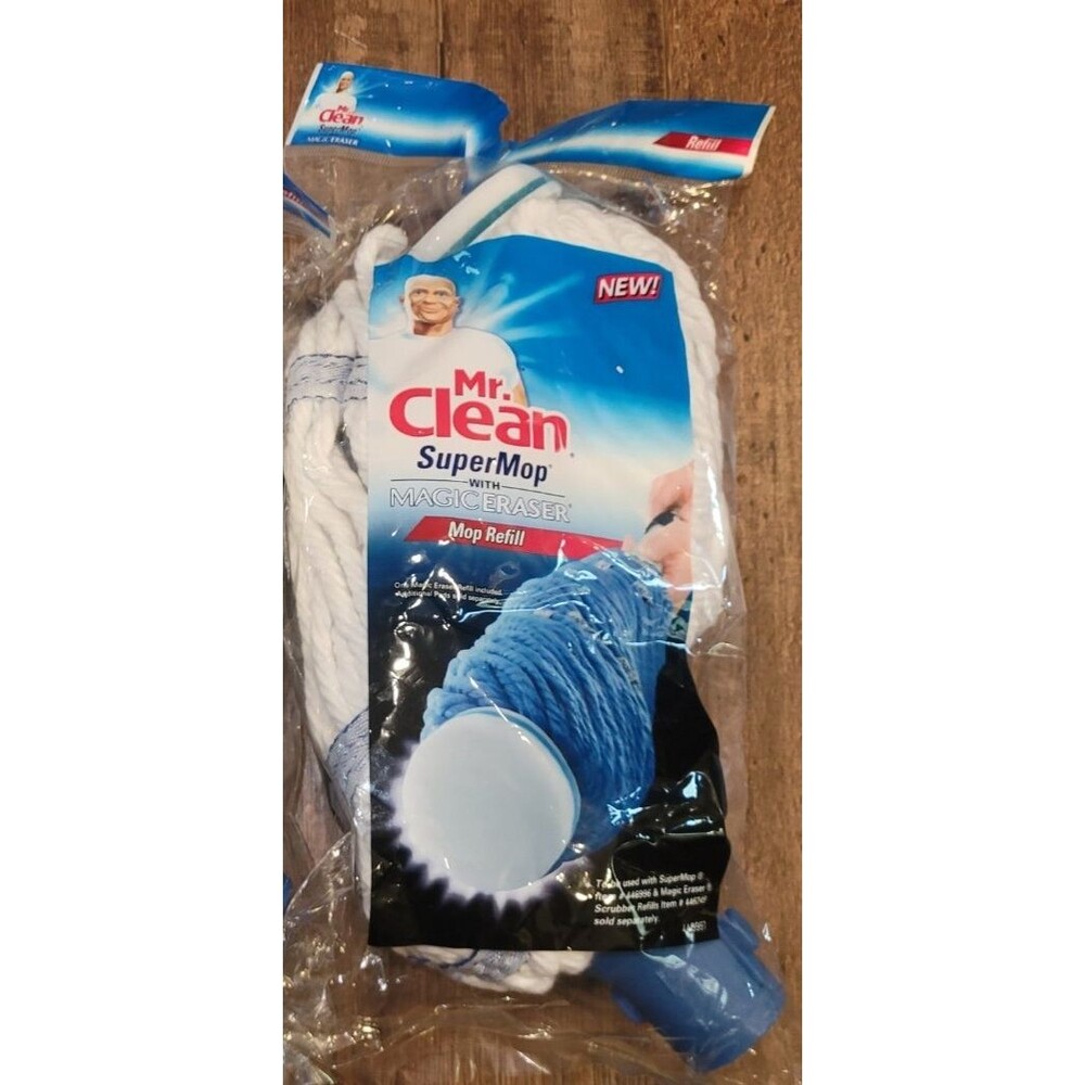 Mr. Clean SuperMop with Magic Eraser Cotton Mop Head Refill